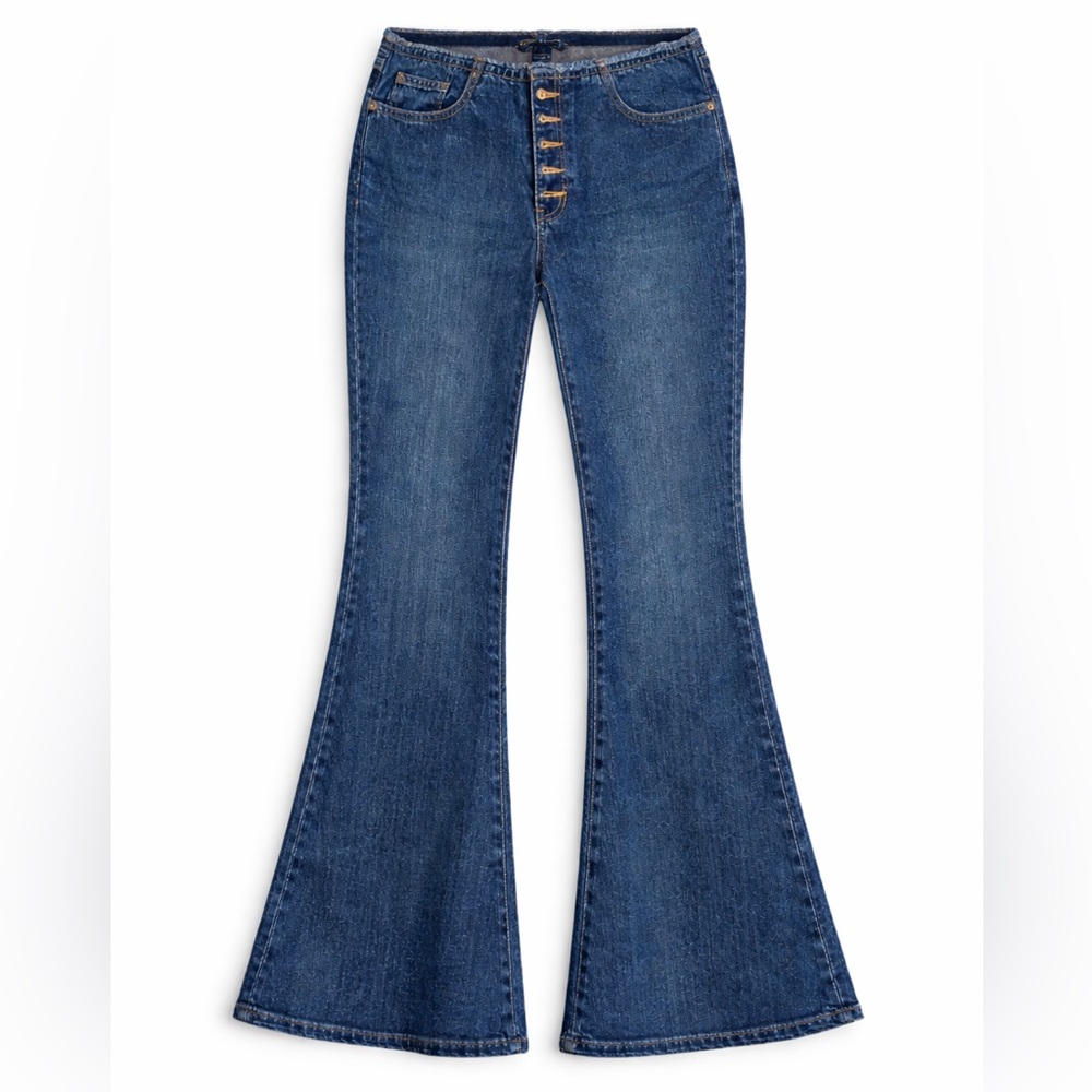 Abercrombie & Fitch Y2K Dark Wash Flare Jeans w/ Button-Fly 3/$40